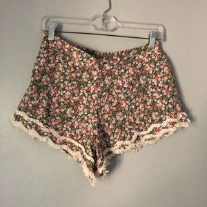 floral flowy shorts